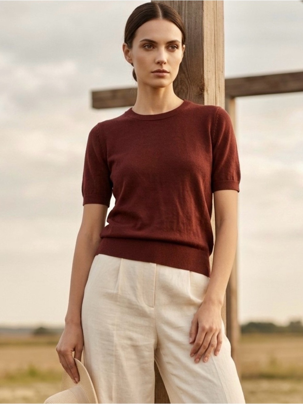 Never Been Worn! Zara Women’s Basic Knit Short Sleeve Sweater (XL fits smaller